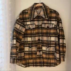 Plaid oversized shacket